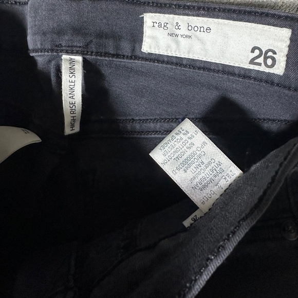 Rag & bone high rise ankle skinny grey jeans - Picture 4 of 4